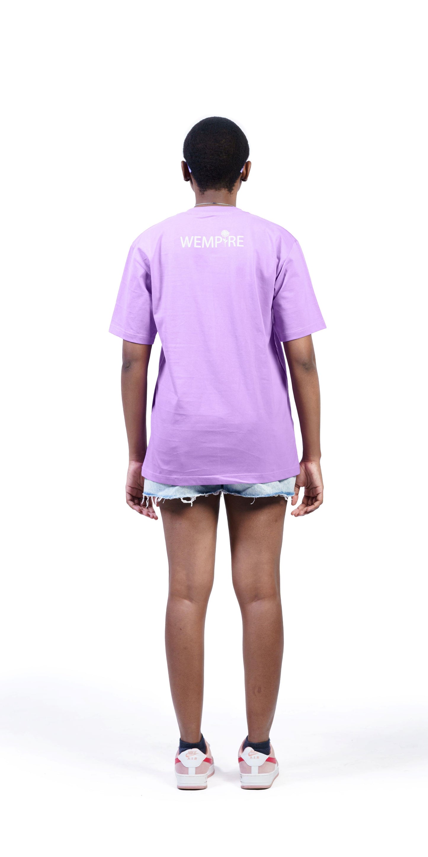 'Minimal Rose Elegance' Lavender Oversized Tee