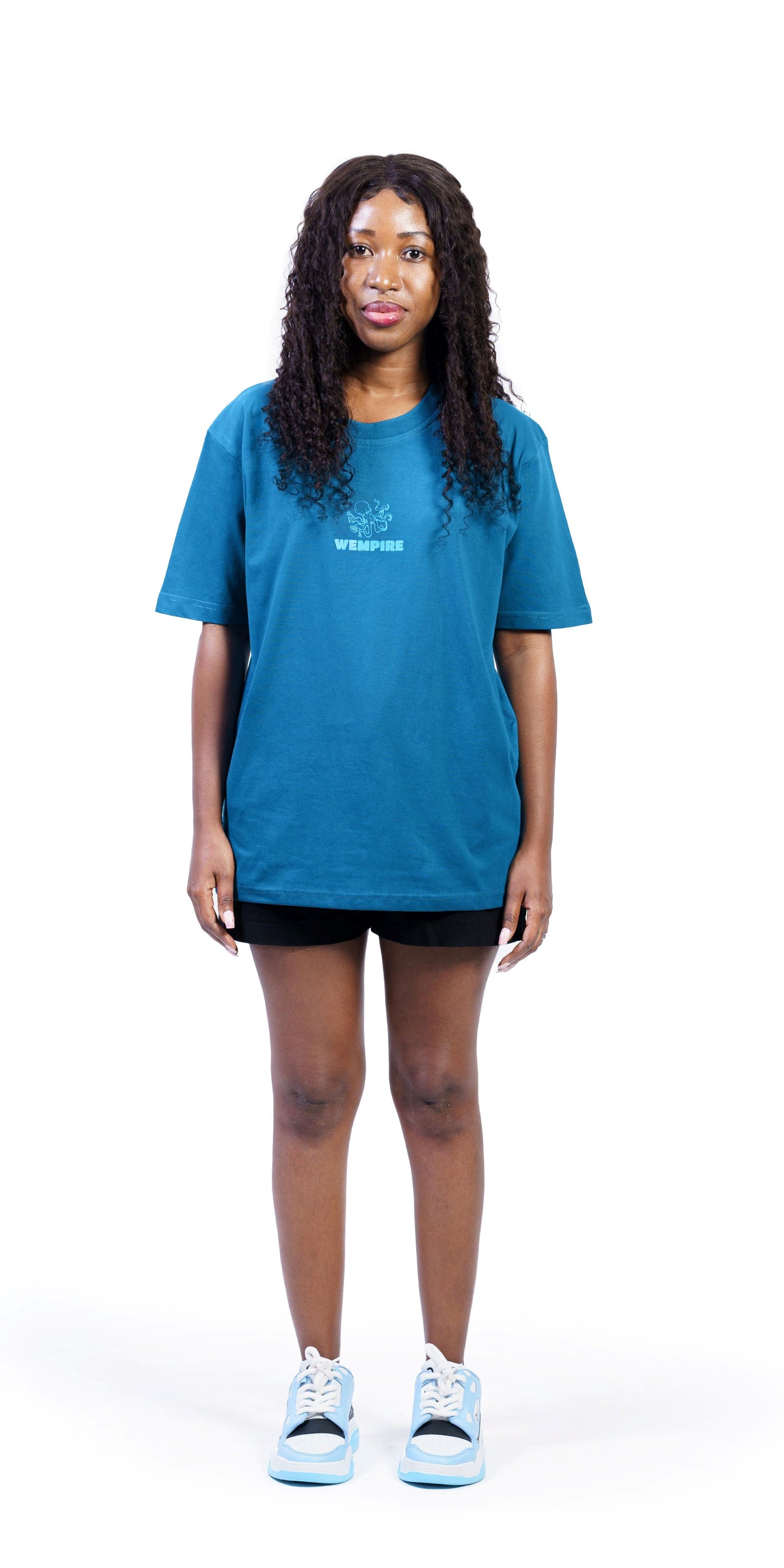 'Octo Vibes' Teal Oversized Tee