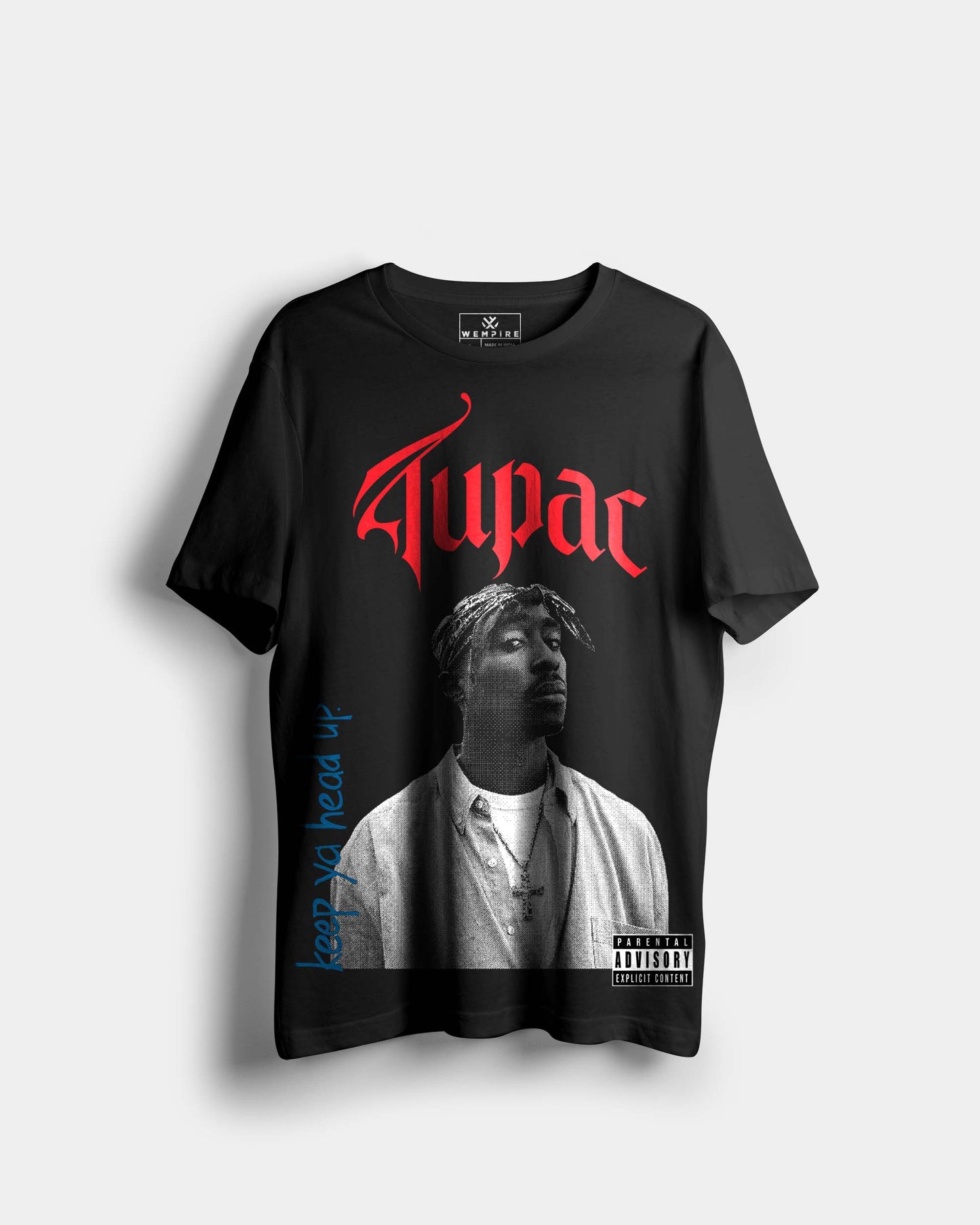 Half-Tone Tribute: Tupac-Inspired Oversized Tee